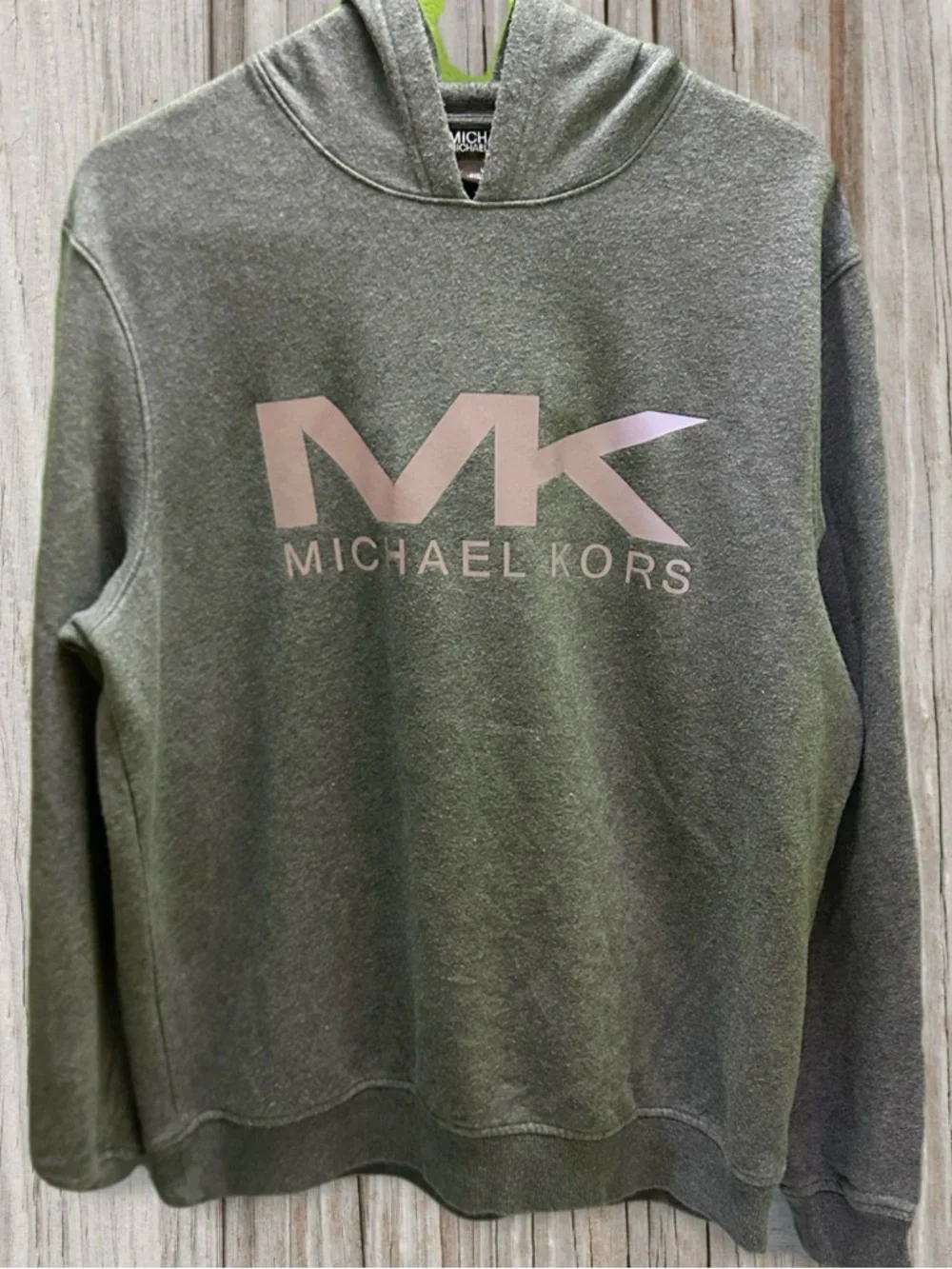 Michael Kors  Unisex Grey Hoodie  MK Logo L